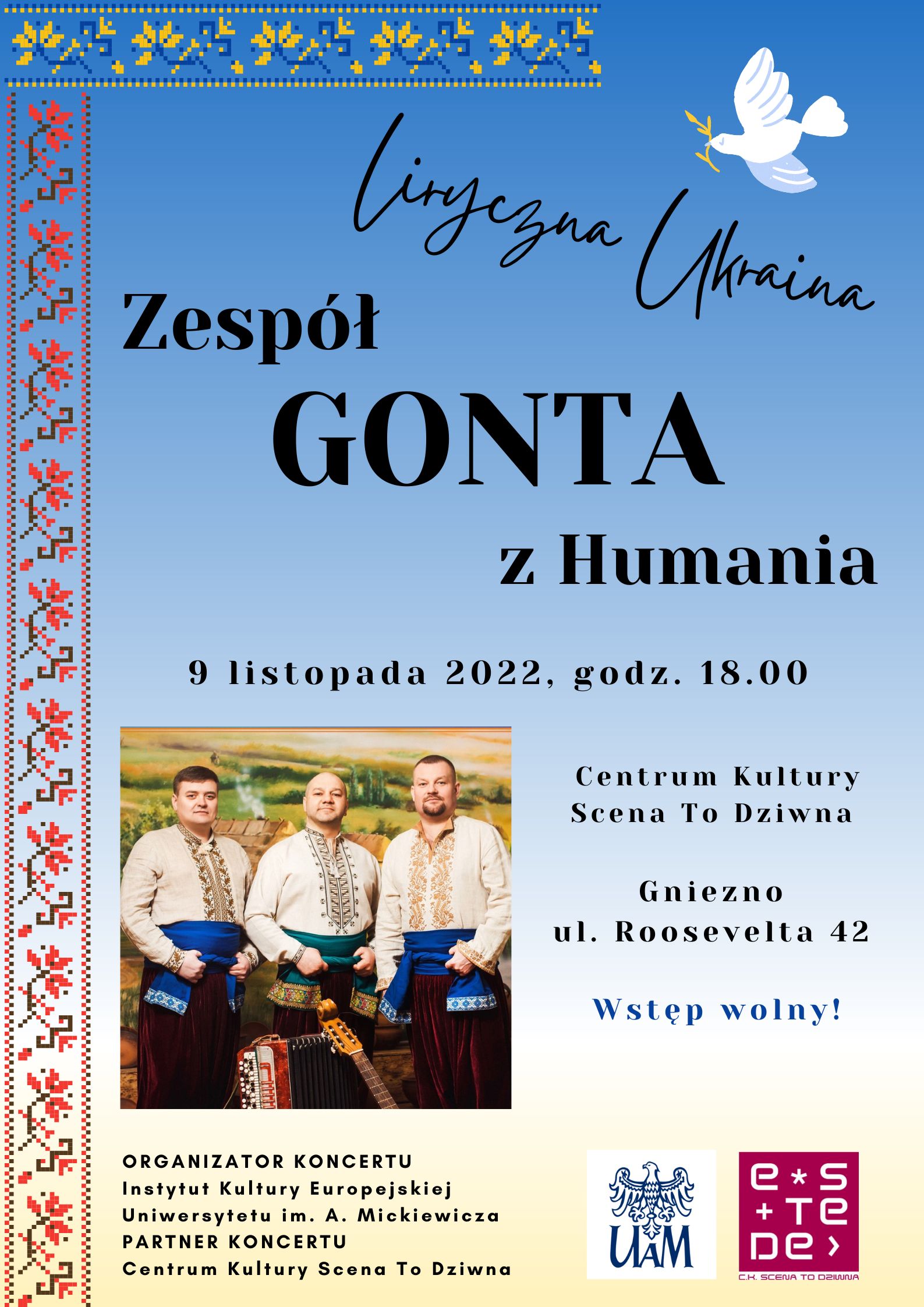 Zespół Gonta z Humania wystąpi w Gnieźnie 