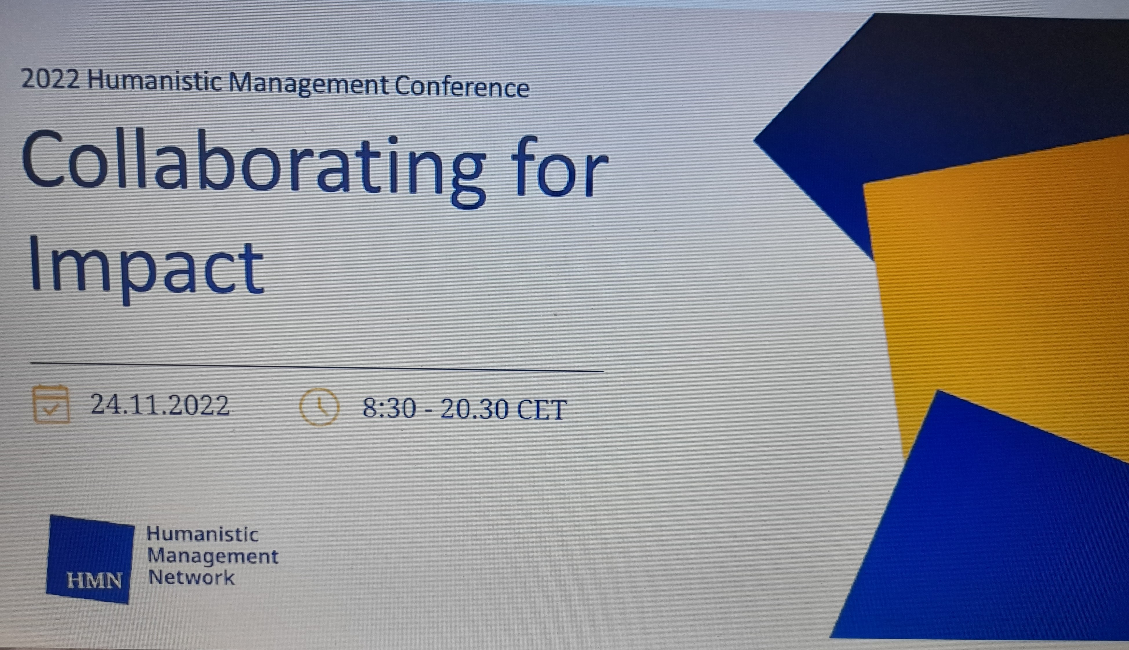 dr P. Odrakiewicz brał udział w międzynarodowej konferencji naukowej Humanistic Management Conference o tematyce 