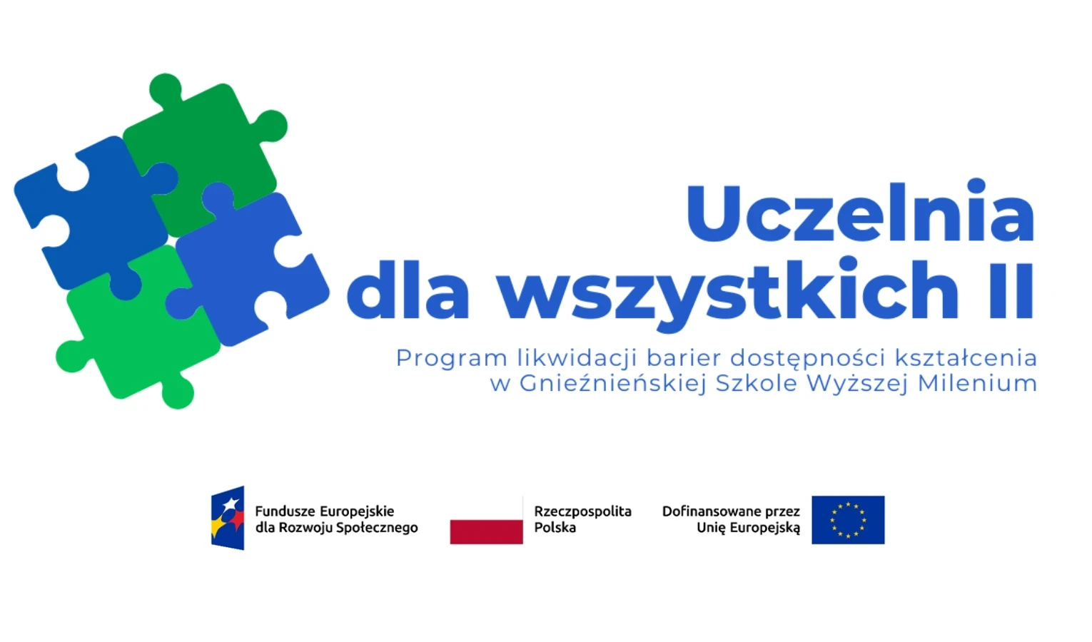 Projekt „ Uczelnia dla wszystkich II- Program likwidacji barier dostępności kształcenia w Gnieźnieńskiej Szkole Wyższej Milenium” - zatwierdzony!